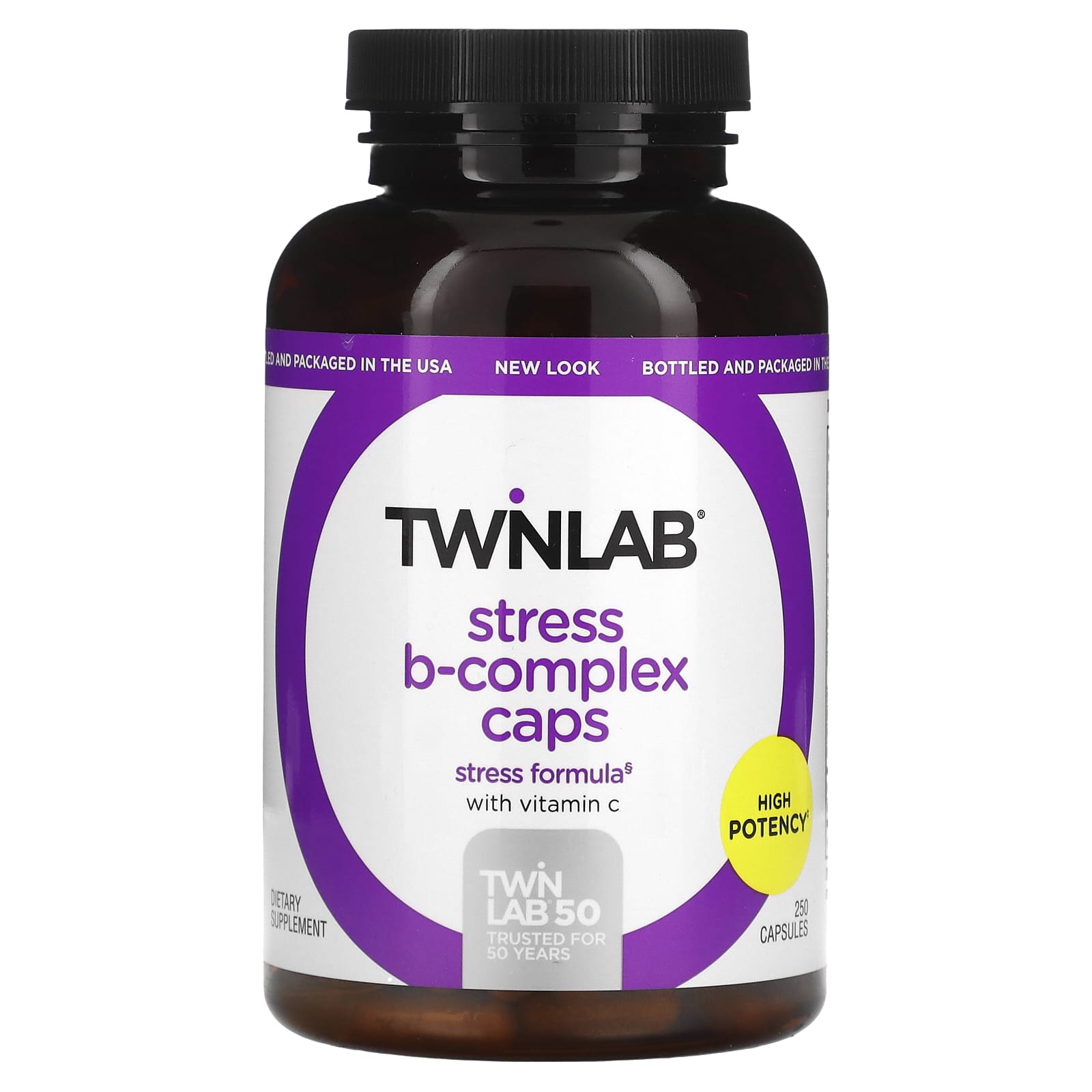 Twinlab, Stress B-Complex, 250 Capsules UPC 027434002875 | HiLife Vitamins